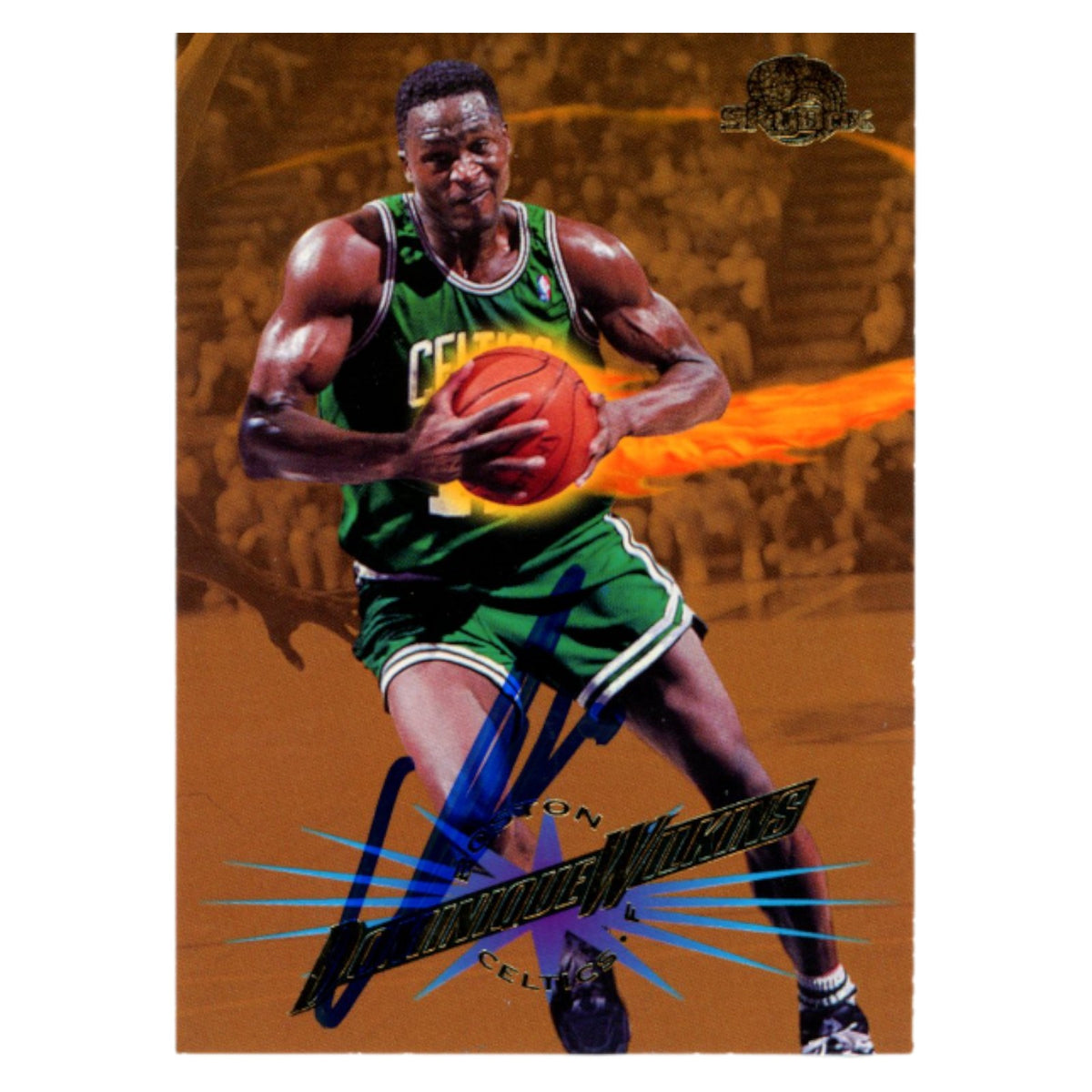 Dominique Wilkins Boston Celtics Signed Card - 1995 Skybox #9 Beckett Beckett-Powers Sports Memorabilia