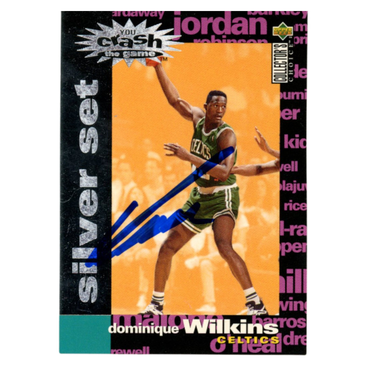 Dominique Wilkins Boston Celtics Signed Card - 1995 Upper Deck #C18 Beckett Beckett-Powers Sports Memorabilia