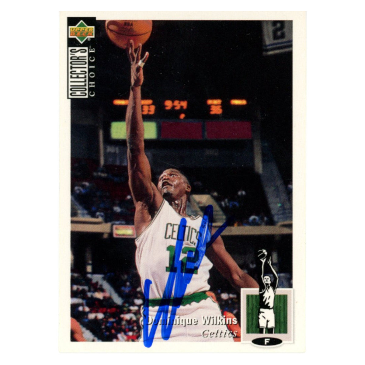 Dominique Wilkins Boston Celtics Signed Card - 95 Upper Deck 247 SMEAR Beckett Beckett-Powers Sports Memorabilia