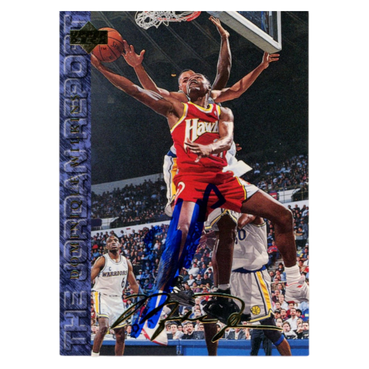 Dominique Wilkins Atlanta Hawks Signed Card - 95 Upper Deck #77 SMEAR Beckett Beckett-Powers Sports Memorabilia