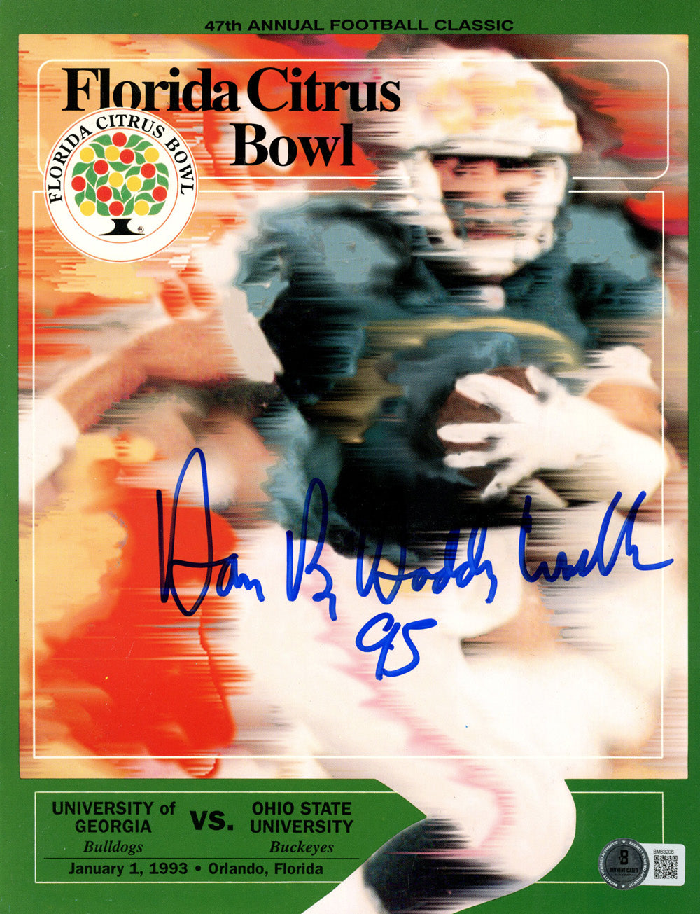 Dan Wilkinson Ohio State Buckeyes Signed Mini Helmet - 1993 Citrus Bowl Program Big Daddy Beckett Beckett-Powers Sports Memorabilia