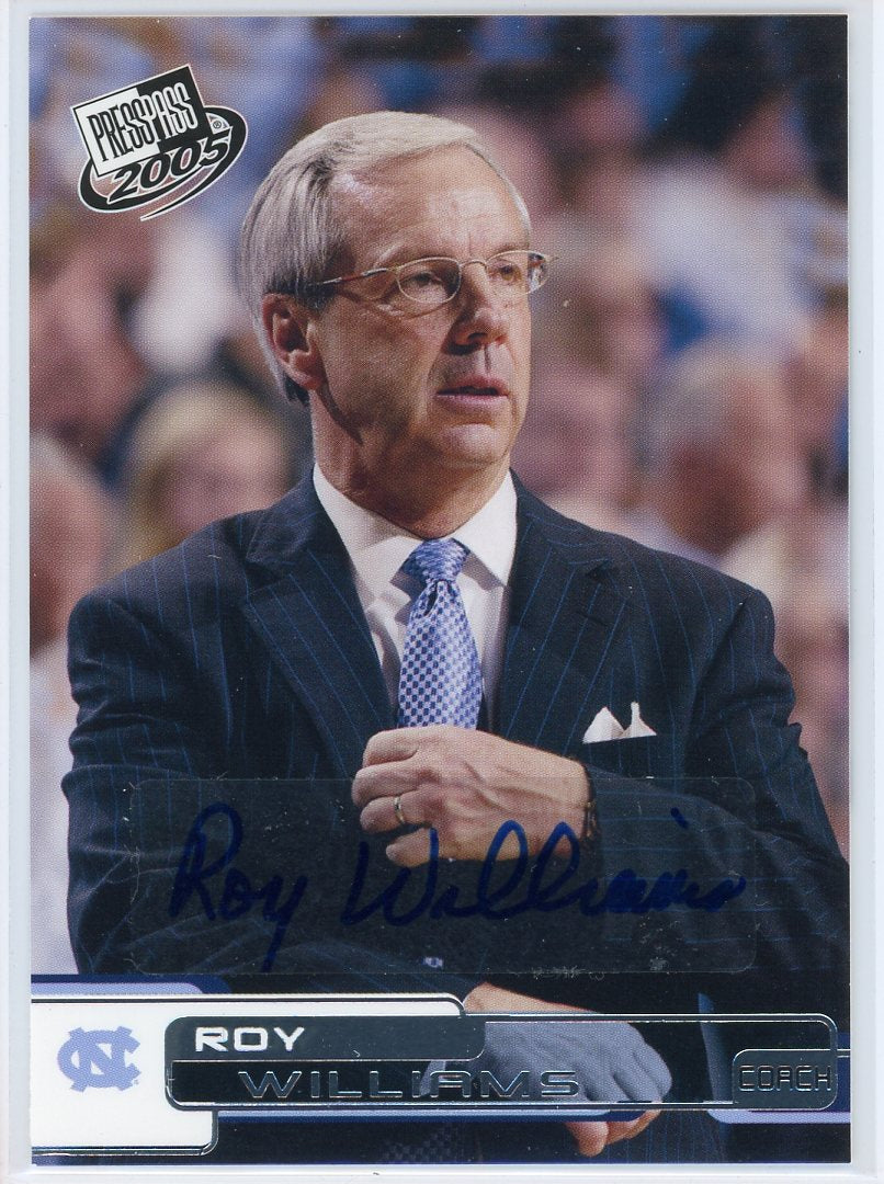 2005 Press Pass Roy Williams North Carolina Tarheels Card Signed Sticker Auto-Powers Sports Memorabilia