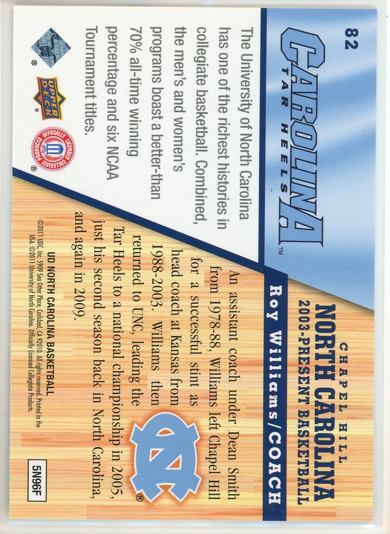 2011 Upper Deck Roy Williams North Carolina Tarheels Basketball Card Signed Sticker Auto-Powers Sports Memorabilia