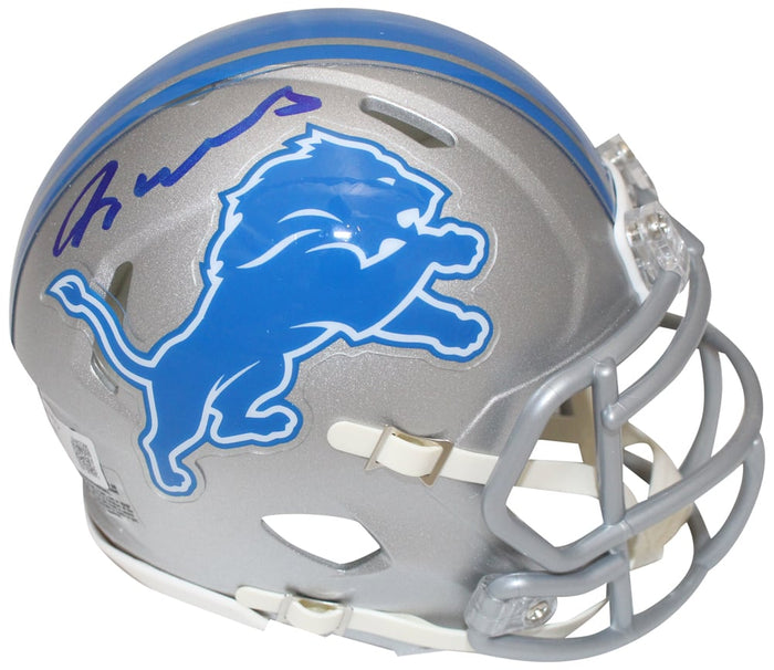 Jameson Williams Signed Detroit Lions Mini Helmet – Beckett Authenticated-Powers Sports Memorabilia