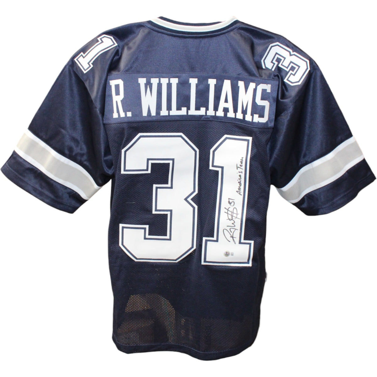Roy Williams Signed Blue Pro Style Jersey Insc. – Beckett Authenticated-Powers Sports Memorabilia