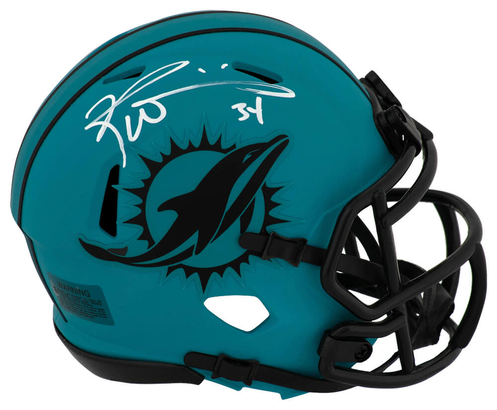 Ricky Williams Autographed Miami Dolphins RAVE Riddell Speed Mini Helmet-Powers Sports Memorabilia