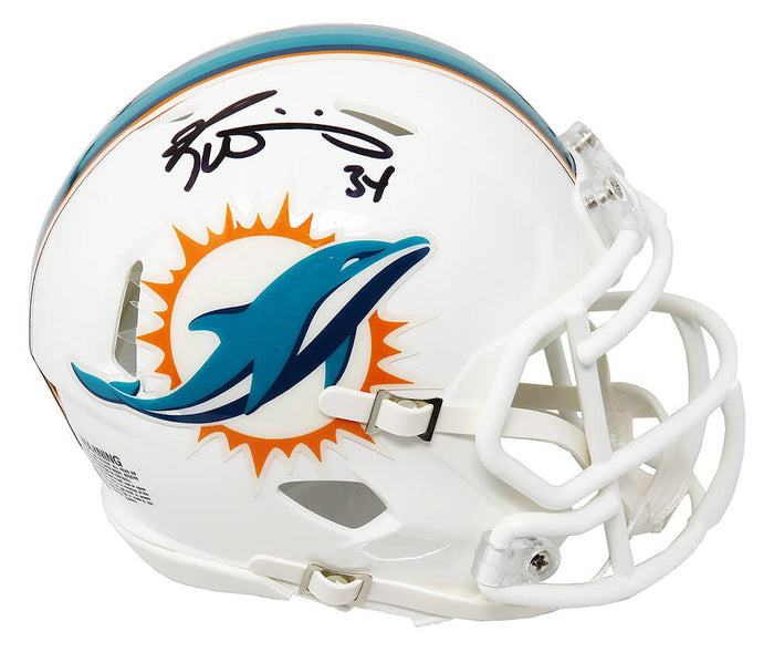 Ricky Williams Autographed Miami Dolphins Riddell Speed Mini Helmet-Powers Sports Memorabilia
