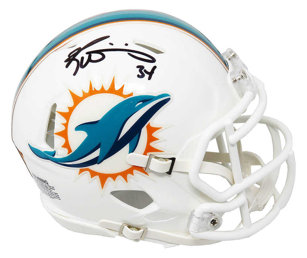 Ricky Williams Autographed Miami Dolphins Riddell Speed Mini Helmet-Powers Sports Memorabilia