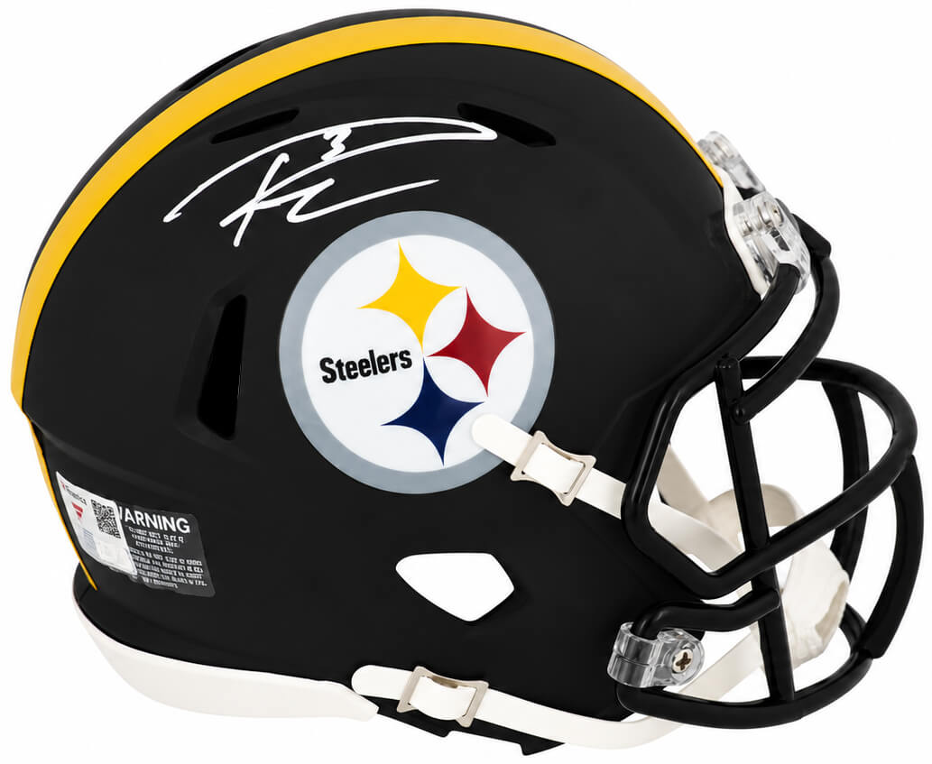 Russell Wilson Autographed Pittsburgh Steelers Riddell Speed Mini Helmet - (Fanatics)-Powers Sports Memorabilia