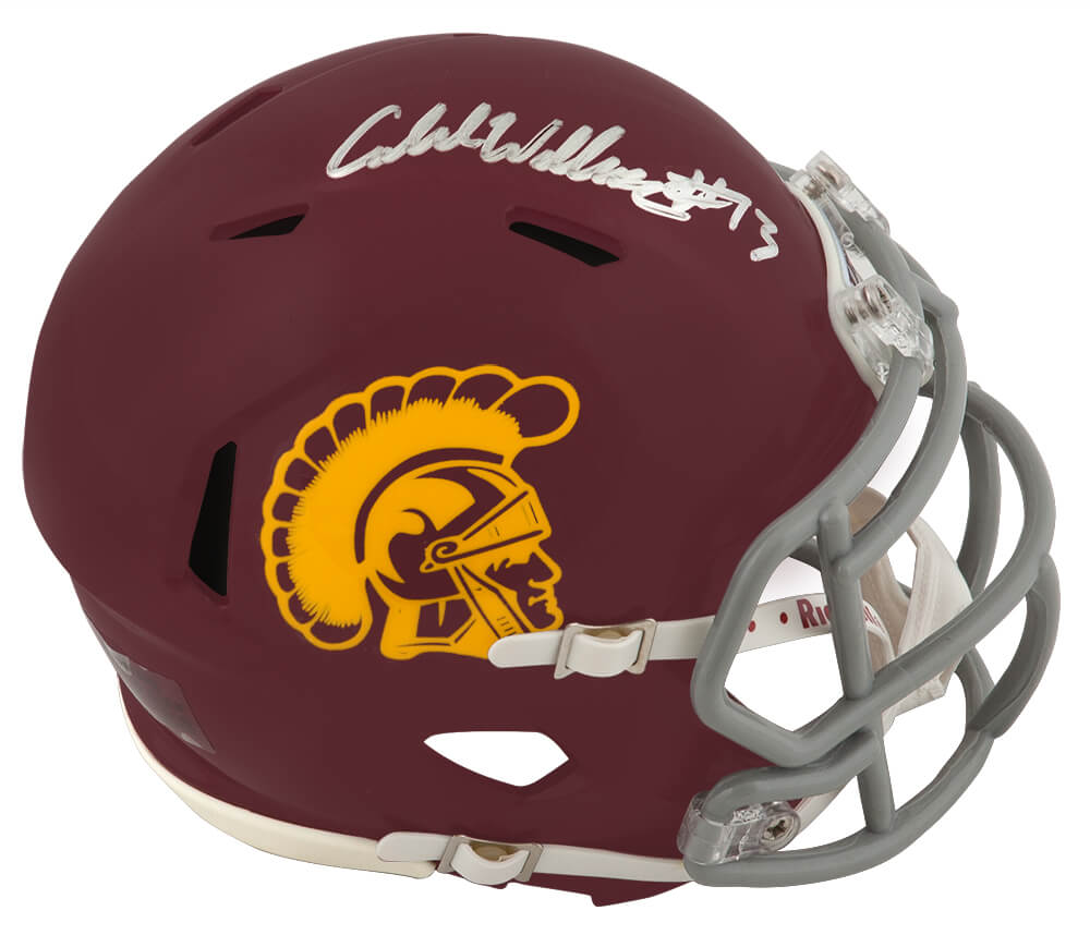 Caleb Williams USC Trojans Autographed Riddell Speed Mini Helmet (Fanatics)-Powers Sports Memorabilia