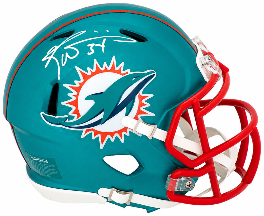 Ricky Williams Autographed Miami Dolphins FLASH Riddell Speed Mini Helmet-Powers Sports Memorabilia