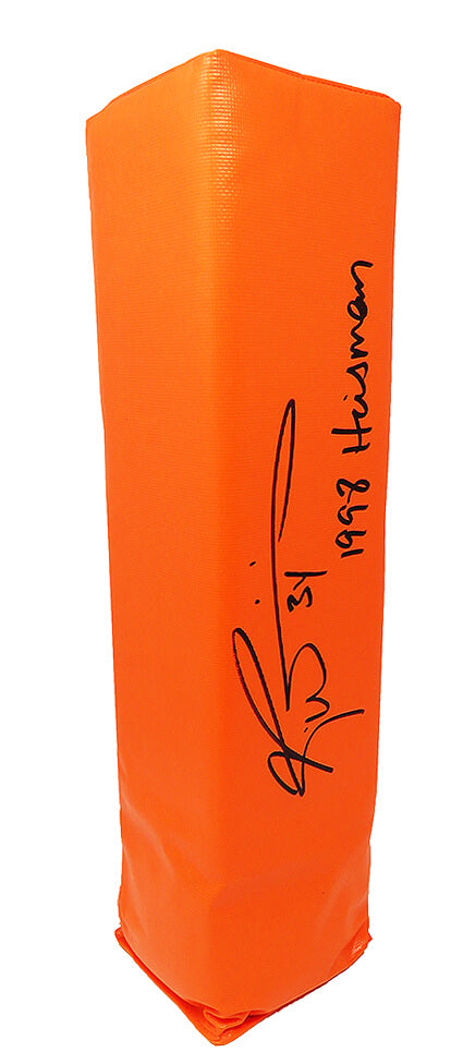 Ricky Williams Autographed Orange Endzone Pylon w/ Heisman'98-Powers Sports Memorabilia