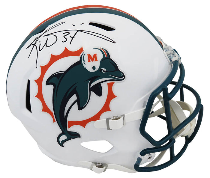 Ricky Williams Autographed Miami Dolphins 1990's Style Throwback Riddell Full Size Speed Replica Helmet-Powers Sports Memorabilia