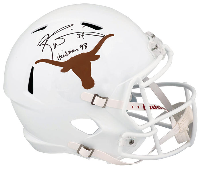 Ricky Williams Autographed Texas Longhorns Riddell Full Size Speed Replica Helmet with Heisman 1998-Powers Sports Memorabilia