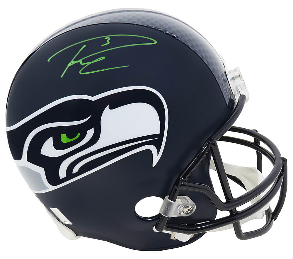 Russell Wilson Seattle Seahawks Autographed Full Size Riddell Replica Helmet-Powers Sports Memorabilia