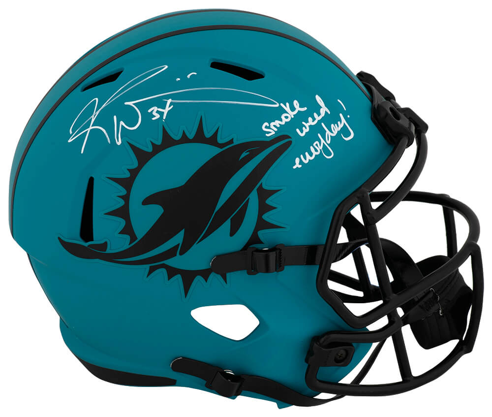 Ricky Williams Miami Dolphins Autographed RAVE Full Size Riddell Replica Helmet-Powers Sports Memorabilia