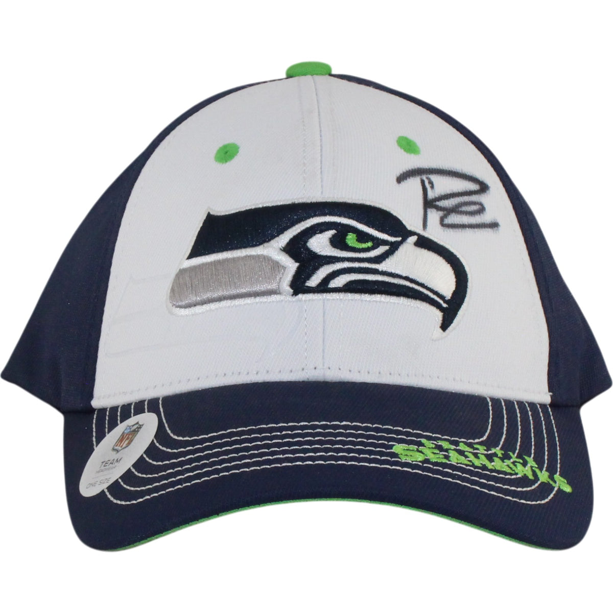 Russell Wilson Seattle Seahawks Signed Mini Helmet - One Size Hat Beckett Beckett - 55000-Powers Sports Memorabilia