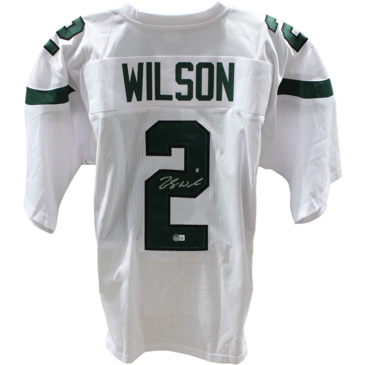 Zach Wilson New York Jets Signed Jersey - White Pro Style Beckett Beckett-Powers Sports Memorabilia