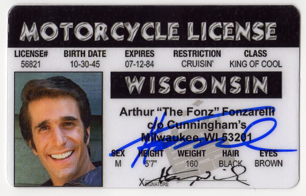 Henry Winkler Autographed Happy Days Arthur 'TheFonz' Fonzarelli Wisconsin