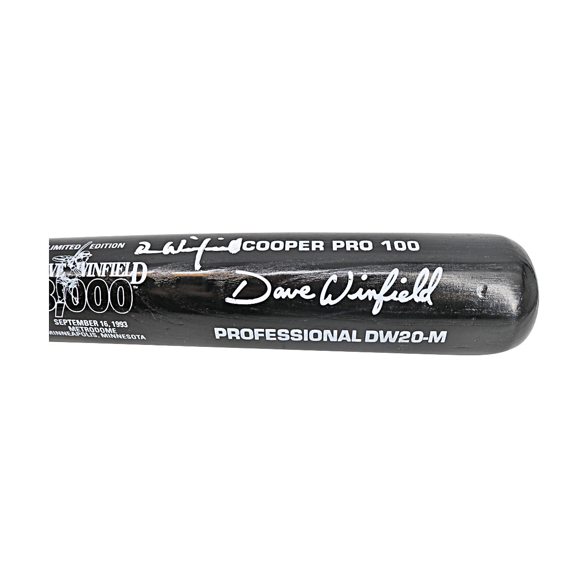 Dave Winfield Yankees Padres Blue Jays Signed Cooper 3000 Hit Commemorative Bat-Powers Sports Memorabilia
