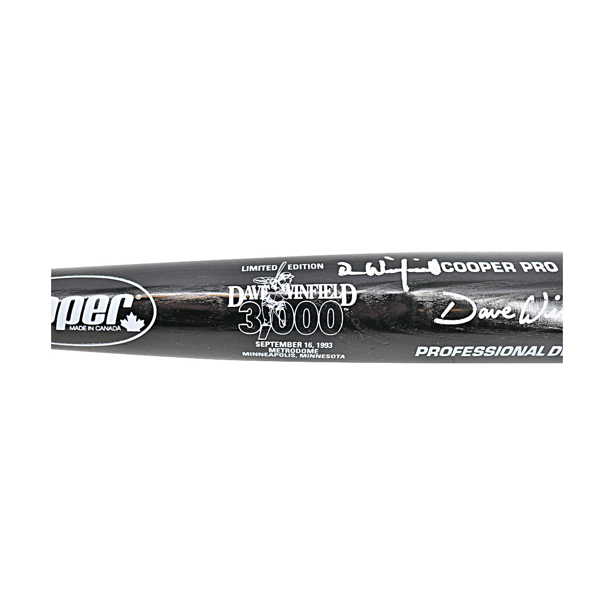 Dave Winfield Yankees Padres Blue Jays Signed Cooper 3000 Hit Commemorative Bat-Powers Sports Memorabilia