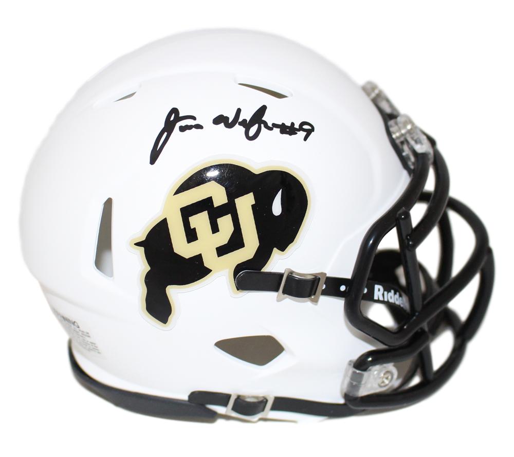 Juwann Winfree Signed Colorado Buffaloes White Mini Helmet-Powers Sports Memorabilia