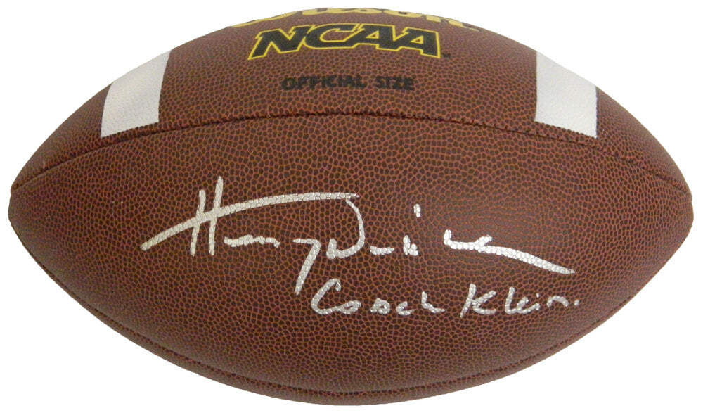 Henry Winkler Autographed Wilson NCAA Full Size Football with Coach Klein-Powers Sports Memorabilia