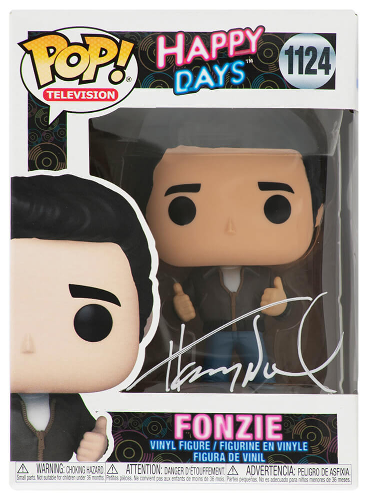 Henry Winkler Autographed Happy Days Fonzie (Arthur Fonzarelli) Funko Pop Doll #1124-Powers Sports Memorabilia