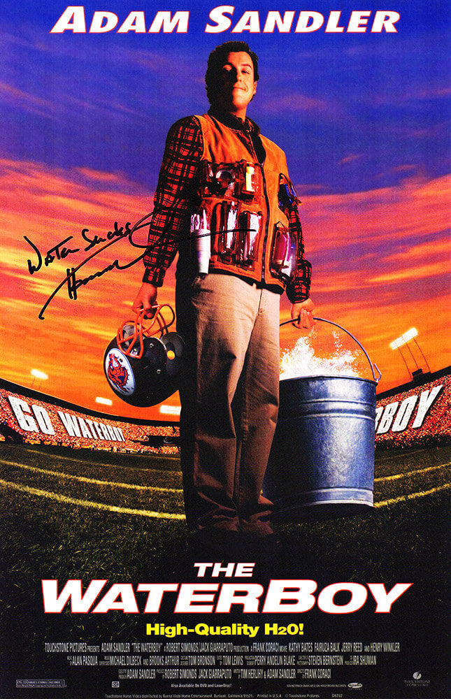 Henry Winkler Autographed The Waterboy 11x17 Movie Poster w/ Water Sucks-Powers Sports Memorabilia