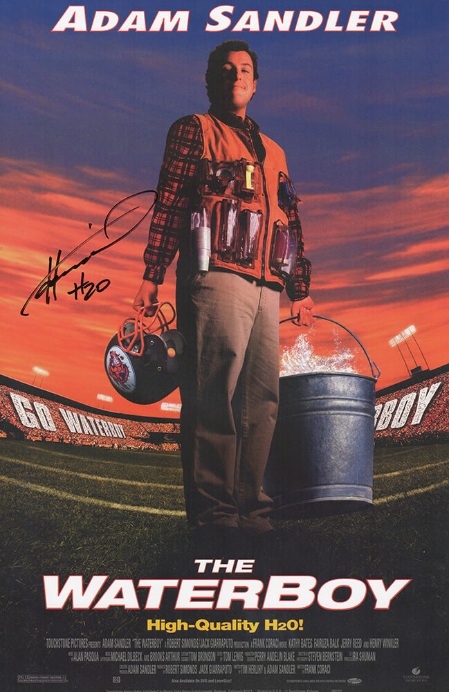 Henry Winkler Autographed The Waterboy 11x17 Movie Poster with H2O-Powers Sports Memorabilia