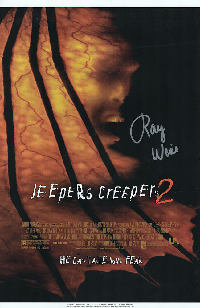 Ray Wise Autographed Jeepers Creepers 2 11x17 Movie Poster-Powers Sports Memorabilia