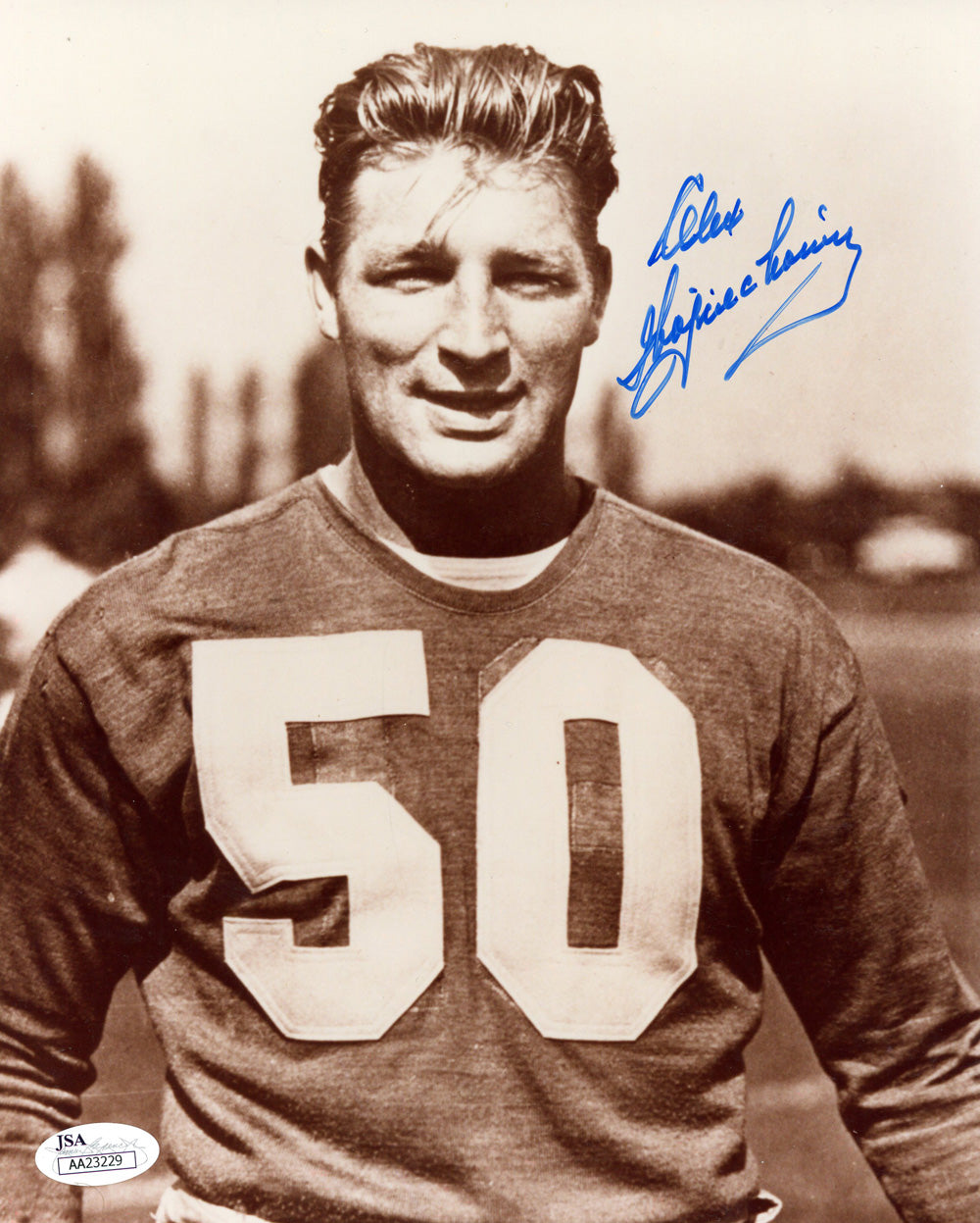 Alex Wojciechowicz Detroit Lions Signed 8x10 Photo-Powers Sports Memorabilia