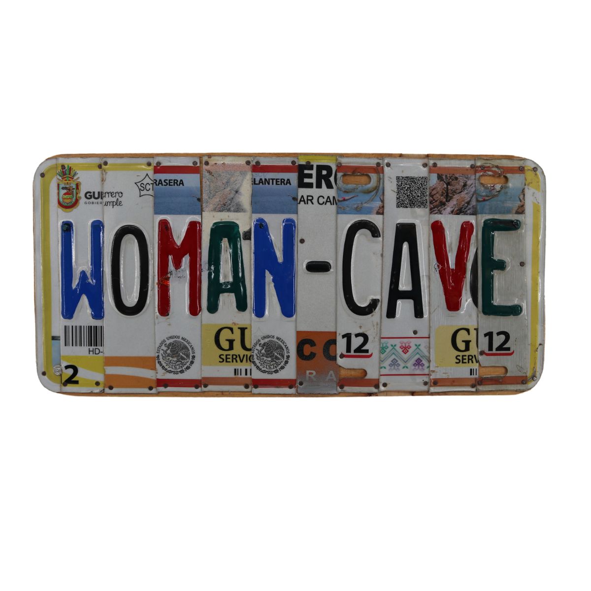 Woman Cave License Plate Sign-Powers Sports Memorabilia