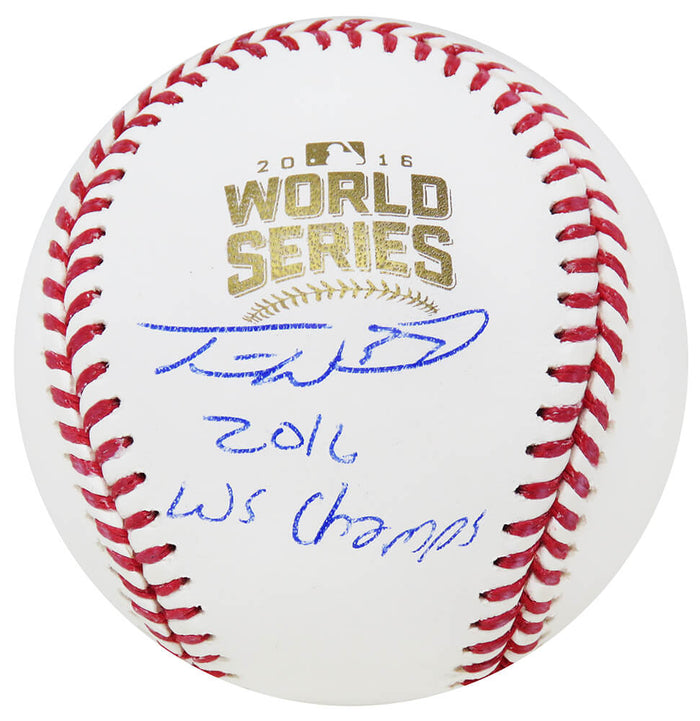 Travis Wood Autographed Rawlings Official 2016 World Series Baseball with 2016 WS Champs-Powers Sports Memorabilia