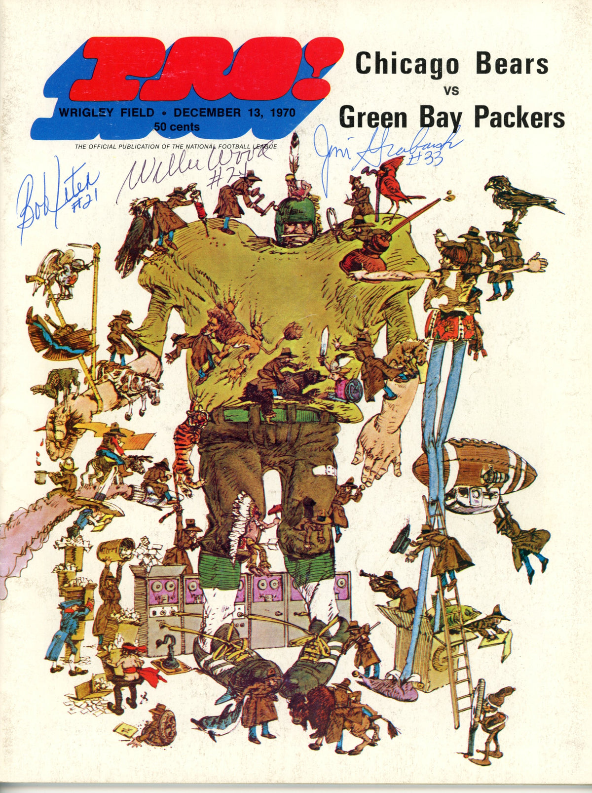 Willie Wood Bob Jeter Jim Grabowski Green Bay Packers Signed Magazine - Magazine JSA JSA-Powers Sports Memorabilia