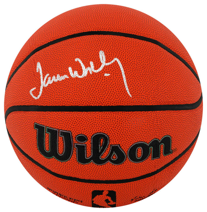James Worthy Autographed Wilson Indoor/Outdoor NBA Basketball-Powers Sports Memorabilia