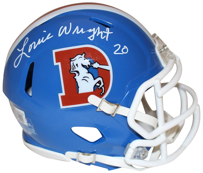 Louie Wright Signed Denver Broncos D-Logo Mini Helmet – Beckett Authenticated-Powers Sports Memorabilia