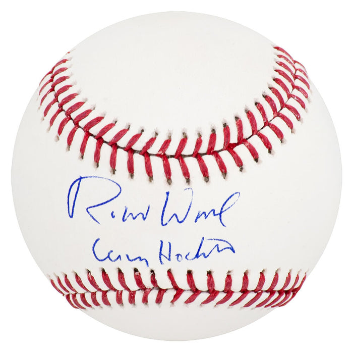 Robert Wuhl Autographed Rawlings Official MLB Baseball with Larry Hockett-Powers Sports Memorabilia