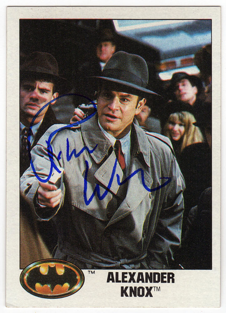 Robert Wuhl Autographed 1989 Topps Batman Alexander Knox Trading Card #7-Powers Sports Memorabilia