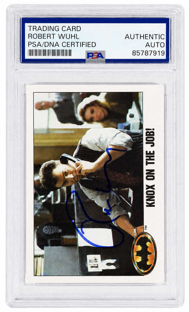 Robert Wuhl Autographed 1989 Topps Batman Knox On The Job Trading Card #21 - (PSA Encapsulated)-Powers Sports Memorabilia