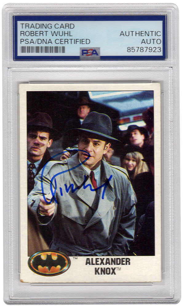 Robert Wuhl Autographed 1989 Topps Batman Alexander Knox Trading Card #7 - (PSA Encapsulated)-Powers Sports Memorabilia