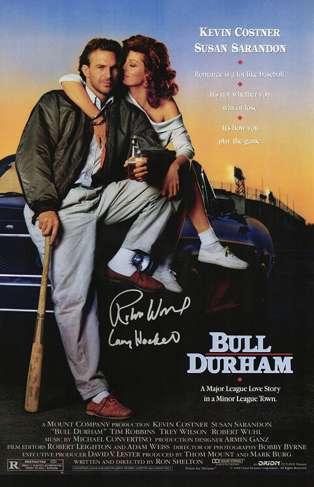 Robert Wuhl Autographed Bull Durham 11x17 Movie Poster with Larry Hockett-Powers Sports Memorabilia