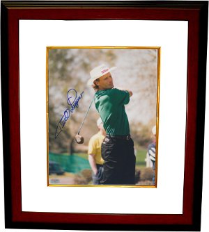Bernhard Langer Autographed PGA Golf 8 x 10 Photograph Custom Framing - Mounted Memories Hologram-Powers Sports Memorabilia