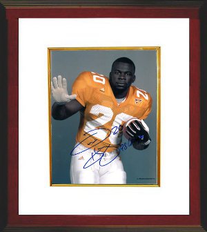 Travis Henry Autographed Tennessee Volunteers 8 x 10 Photograph Custom Framing #20 98 Champs (hand up) - CTBL_WW4195-Powers Sports Memorabilia