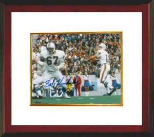 Bob Kuechenberg Autographed Miami Dolphins 8 x 10 Photograph Custom Framing with 17-0-Powers Sports Memorabilia