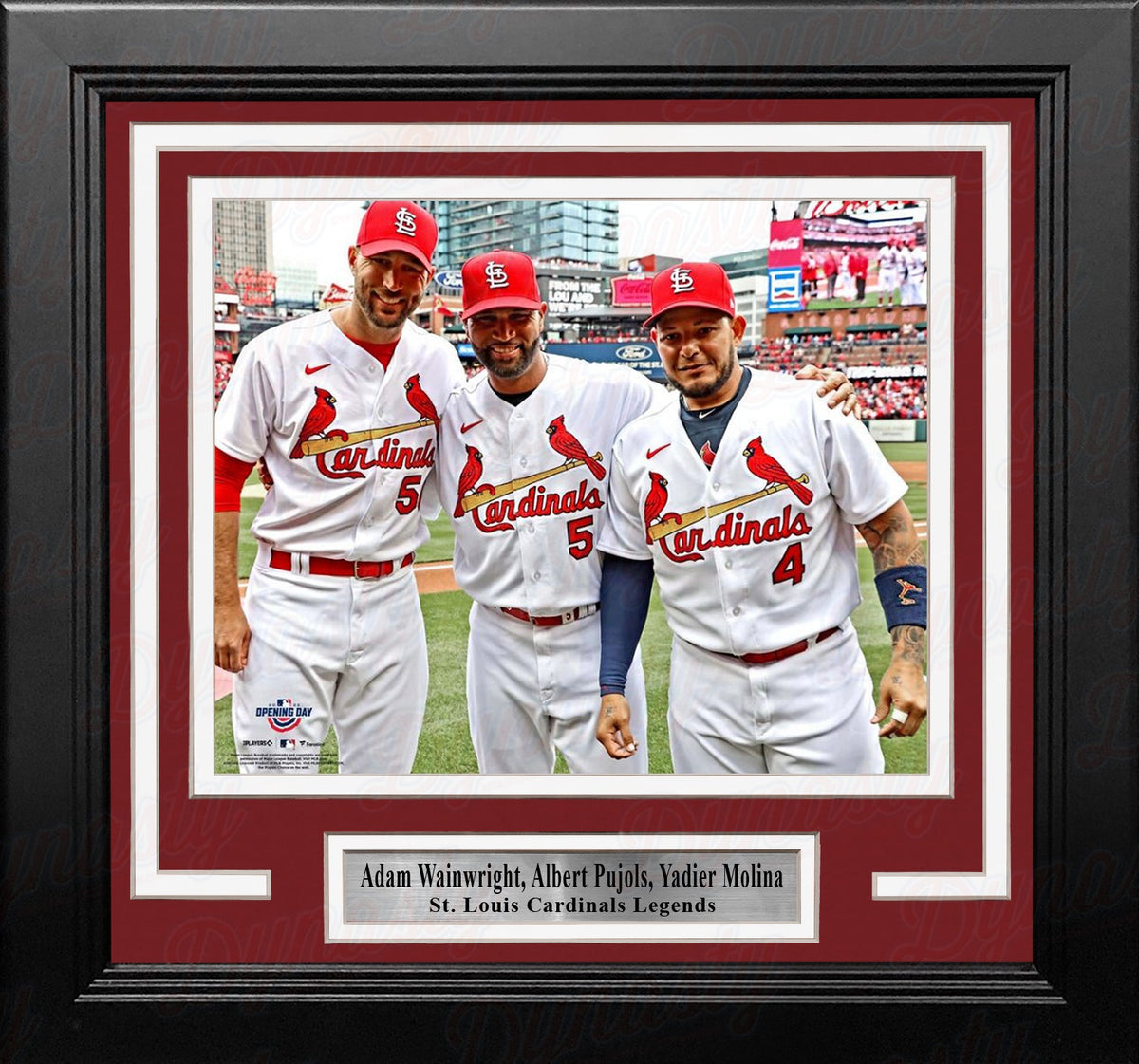 Adam Wainwright, Albert Pujols, & Yadier Molina St. Louis Cardinals 8" x 10" Framed Baseball Display Photo
