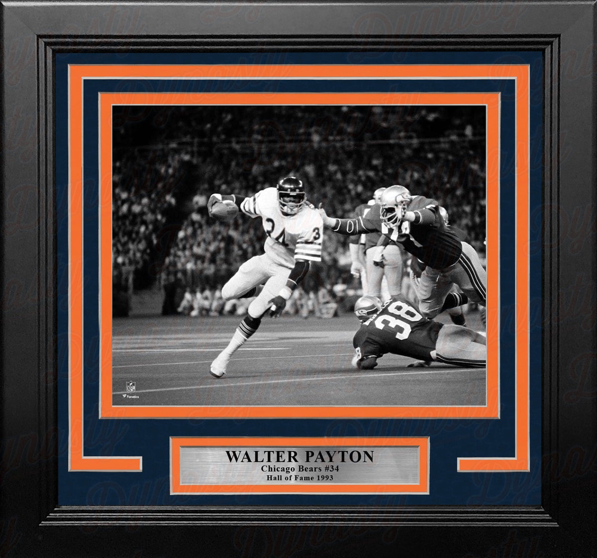Walter Payton Black & White Action Chicago Bears 8" x 10" Framed Football Display Photo-Powers Sports Memorabilia