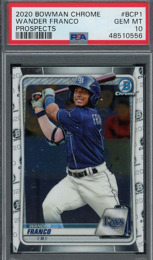 Wander Franco 2020 Bowman Chrome Prospects Baseball Rookie Card #BCP1 PSA 10-Powers Sports Memorabilia