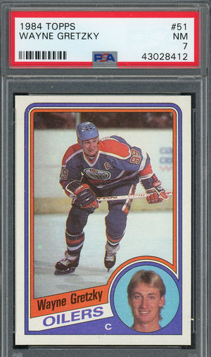 Wayne Gretzky 1984 Topps Hockey Card #51 Graded PSA 7-Powers Sports Memorabilia