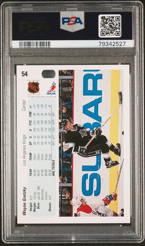 Wayne Gretzky 1990 Upper Deck Hockey Card #54 Graded PSA 10-Powers Sports Memorabilia